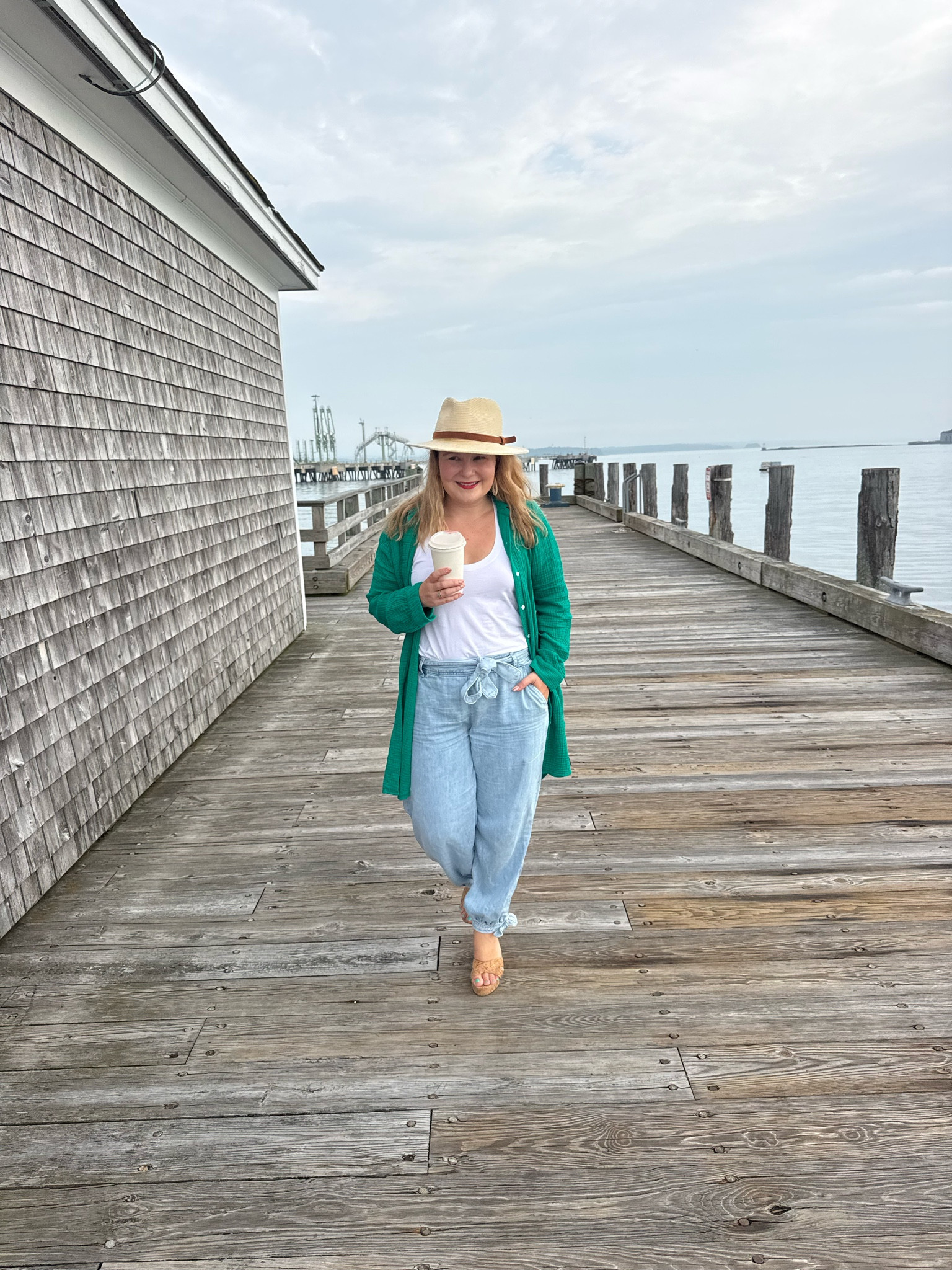 Batching content means styling multiple outfits on the same day in different ways like this @jcrew cover-up

#LTKootd #LTKPetite #LTKWorkwear