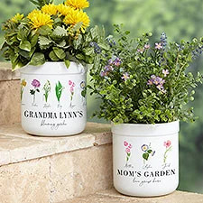 Garden Of Love Personalized Outdoor Flower Pot | Personalization Mall