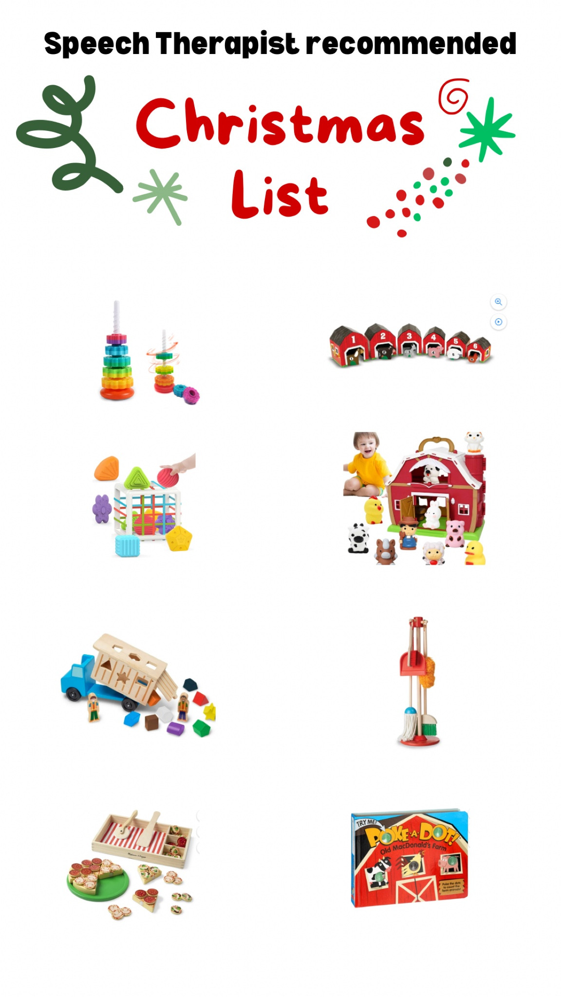 Your Speech Therapist recommended “Christmas List”. #speechtherapy #christmaslist #babytoys #christmastoys #SLPrecommended #christmasgiftideas 

#LTKbaby #LTKGiftGuide #LTKkids