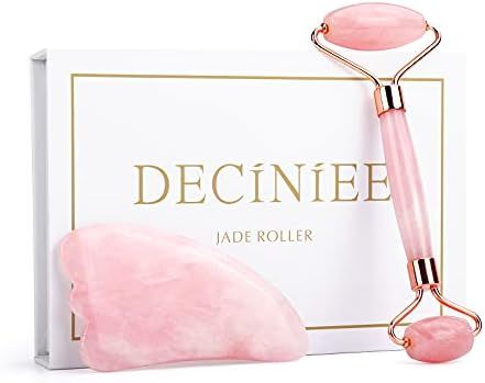 Deciniee Jade Roller and Gua Sha Set - Anti Aging Rose Quartz Face Roller Massager & Guasha Tool ... | Amazon (US)