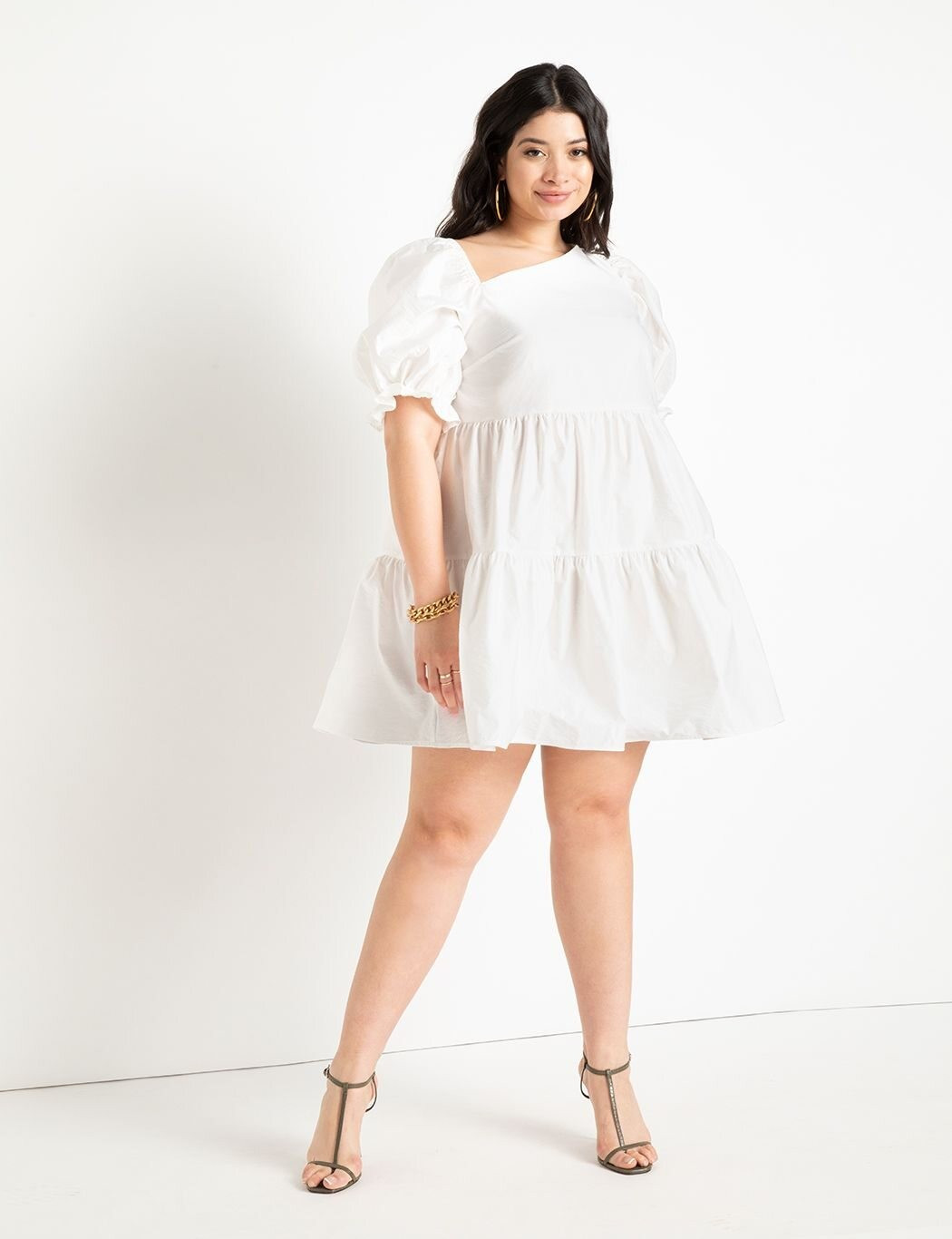 Asymmetrical Neckline Trapeze Dress | Women's Plus Size Dresses | ELOQUII | Eloquii