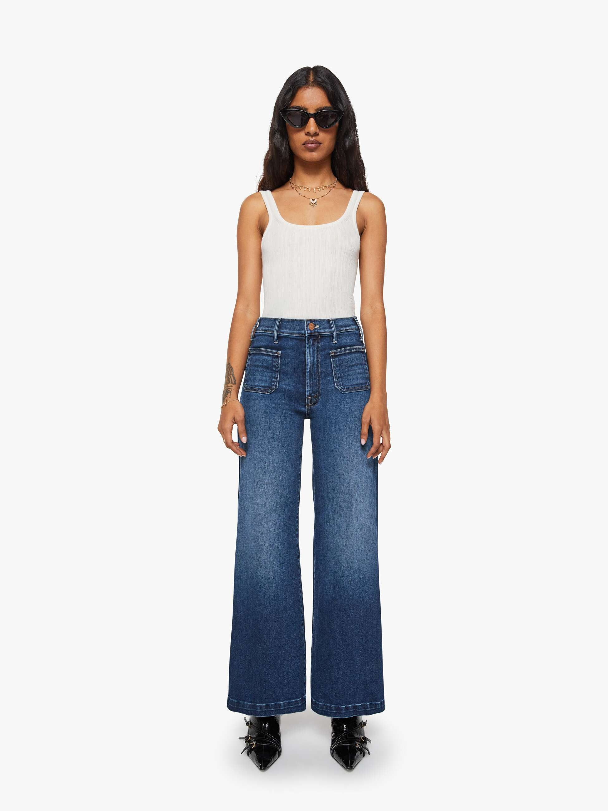 PETITES The Lil Hustler Roller Patch Pocket Sneak - Taking Chances | Mother Denim