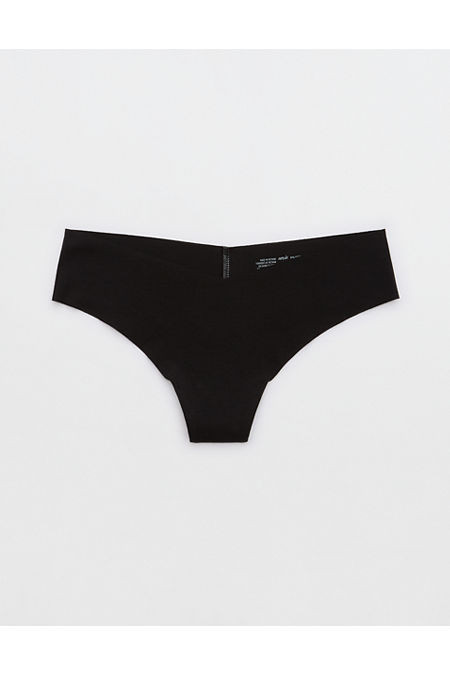 Superchill No Show Cotton Thong Underwear Women's True Black M | Aerie