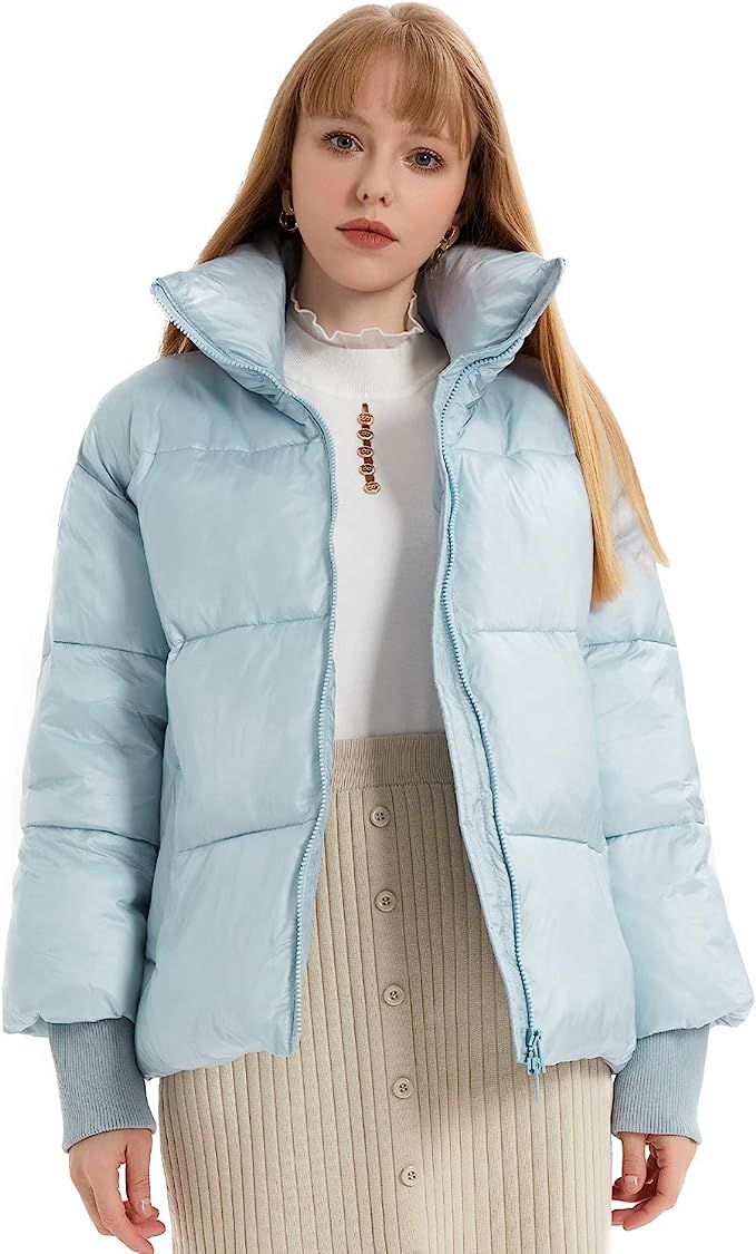 Wownach Women's Winter Short Warm Down Jacket Waterproof Oversized Puffer Quilted Coat | Amazon (US)