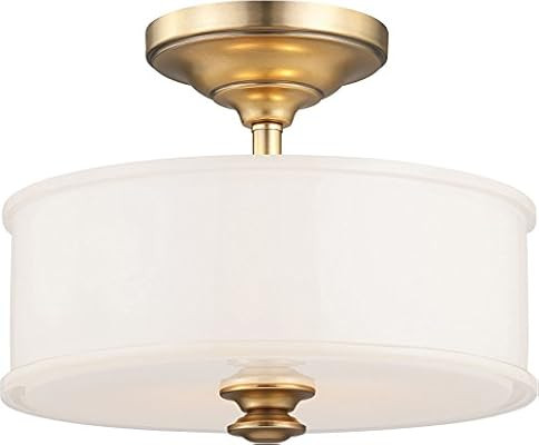Minka Lavery 4172-249 Harbour Point Semi Flush Mount Ceiling Light, 2-Light, 120 Watts, Liberty G... | Amazon (US)