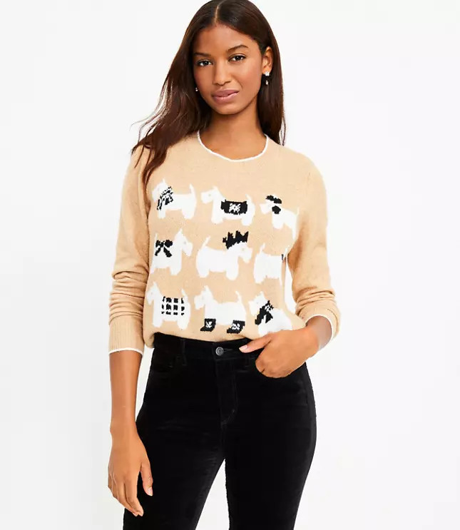 Scottie Dog Sweater | LOFT