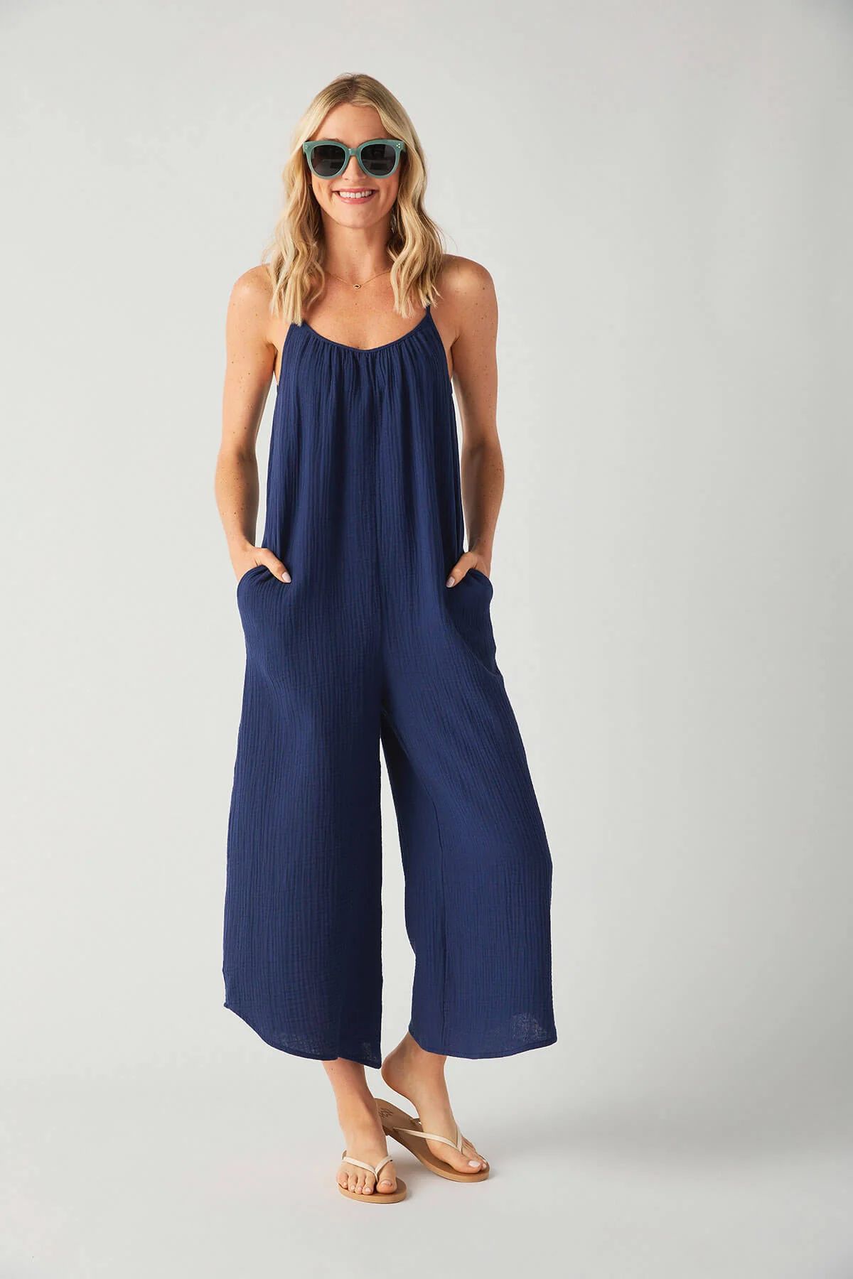 Z Supply Flared Gauze Jumpsuit | Social Threads
