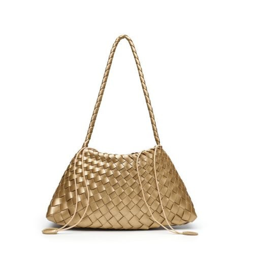 Auhoho Women’s Woven Underarm Shoulder Hobo Bags Woven Purse Basket Tote Handbags for Work Travel Gold | Amazon (US)