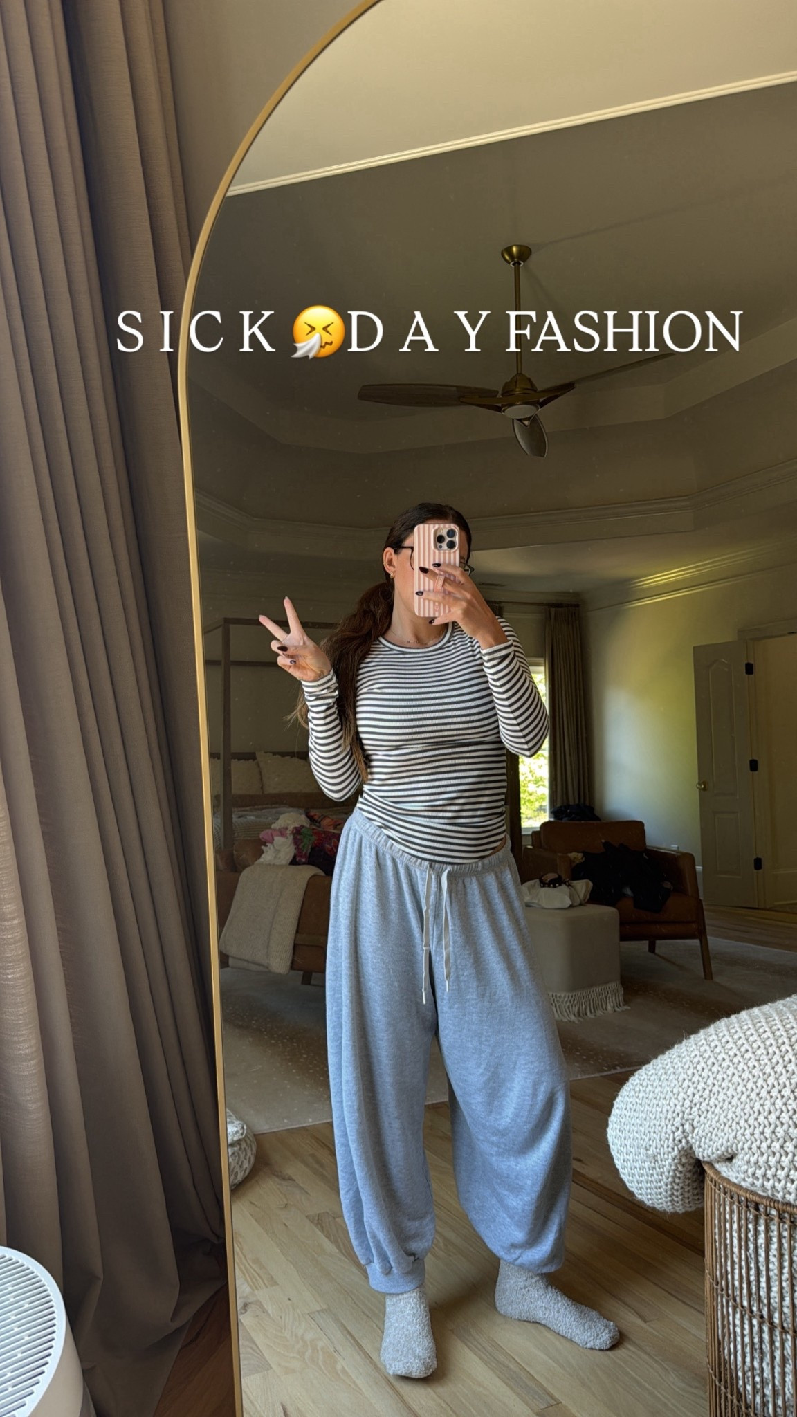 Sick day comfy outfit 

Small in the top 
Medium in the comfiest joggers! 

#LTKSeasonal #LTKFindsUnder50 #LTKHome