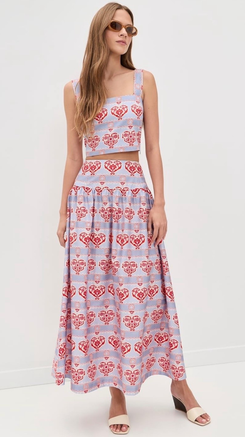 this skirt and top matching set is perfect for a memorial day or 4 July. Spring summer vacation matching set. ￼ also comes in a dress version.

#LTKTravel #LTKootd #LTKSeasonal