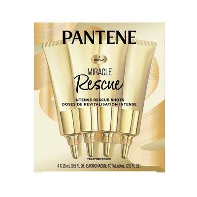 Pantene 4ct Miracle Intense Rescue Shots Dry Hair Treatment - 0.5 fl oz | Target