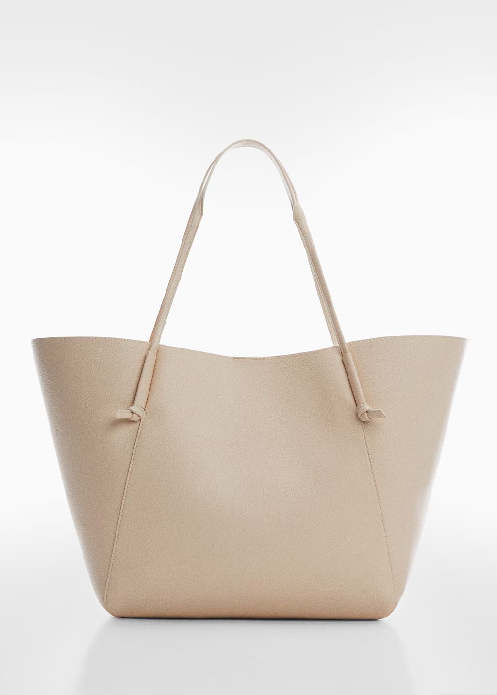 Knot handle shopper bag -  Women | Mango USA | MANGO (US)