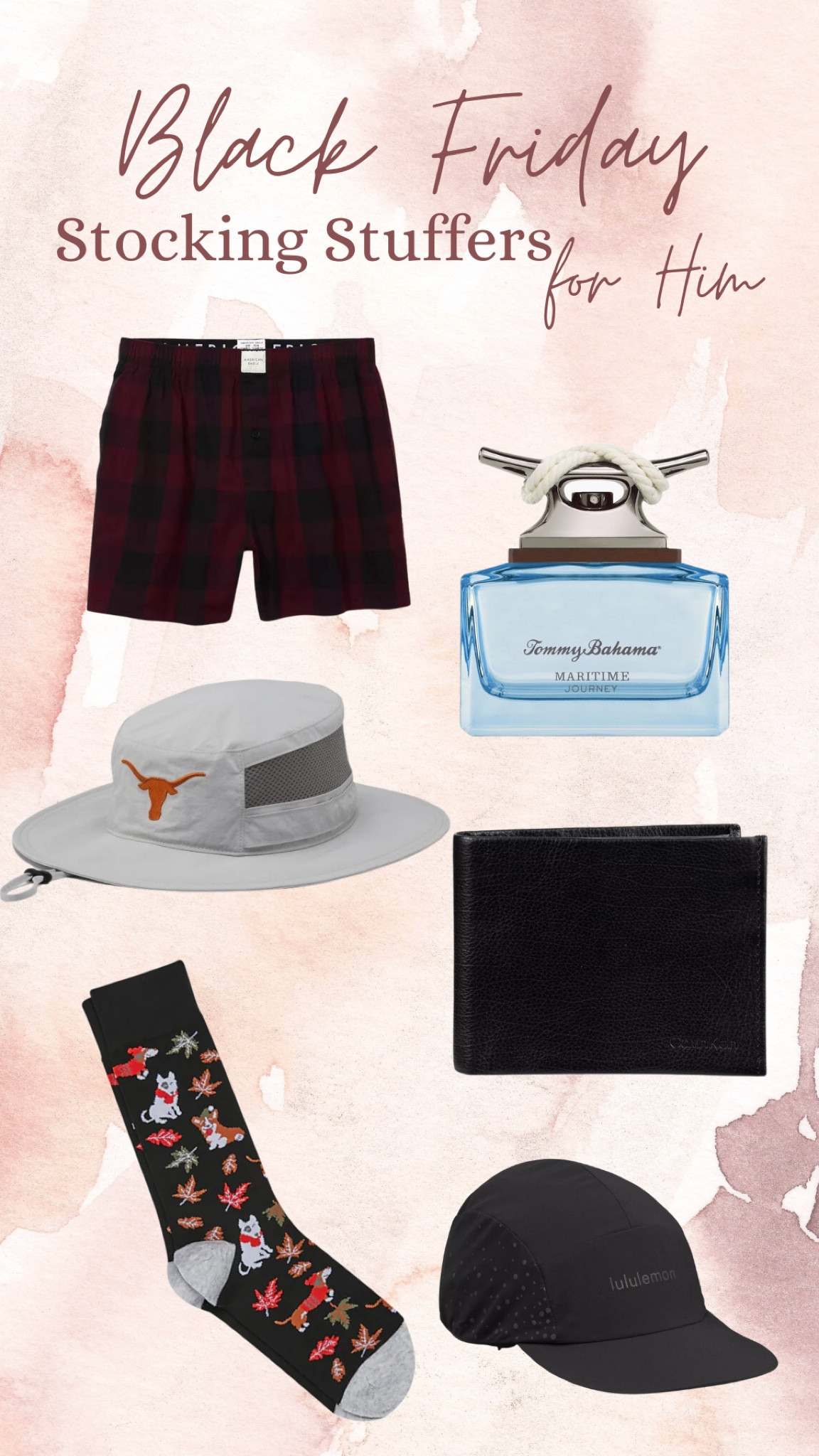 Stocking stuffers for him
Black Friday 
Columbia 
Tommy Bahama
American eagle 
Lululemon
Macys 
Calvin Klein 
Men’s warehouse
Socks
Gifts 
Wallet
Hat
Cologne 
Underwear
Men


#LTKGiftGuide #LTKCyberweek #LTKsalealert