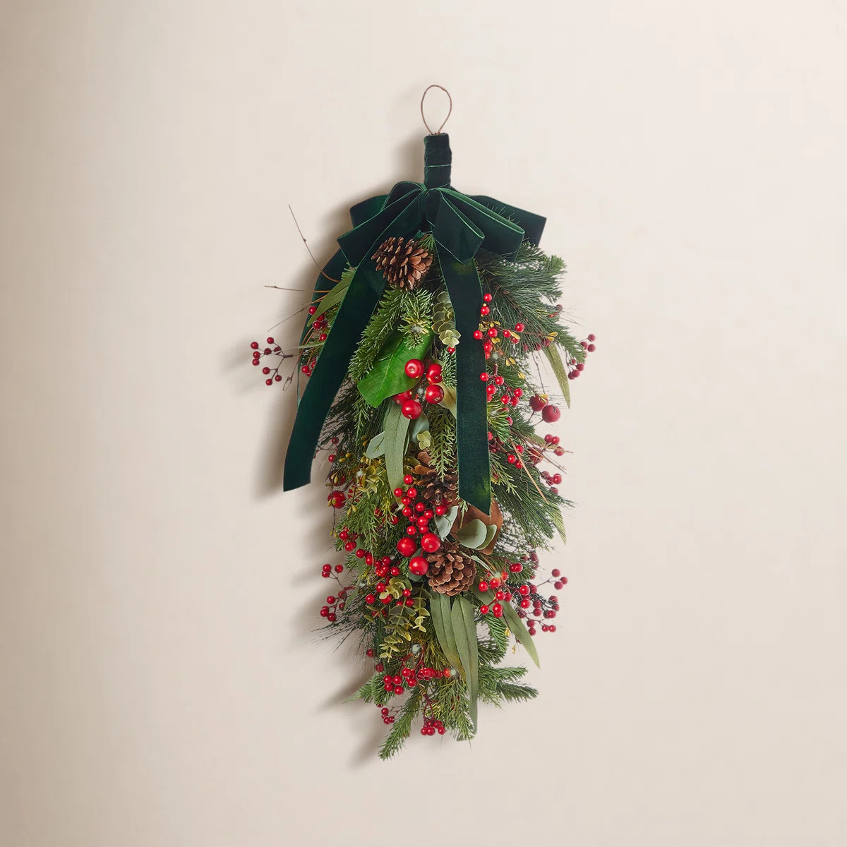 Magnolia Leaf, Eucalyptus, and Berry 30in Swag, Pre-Lit with Fairy Lights B/O | Wayfair North America