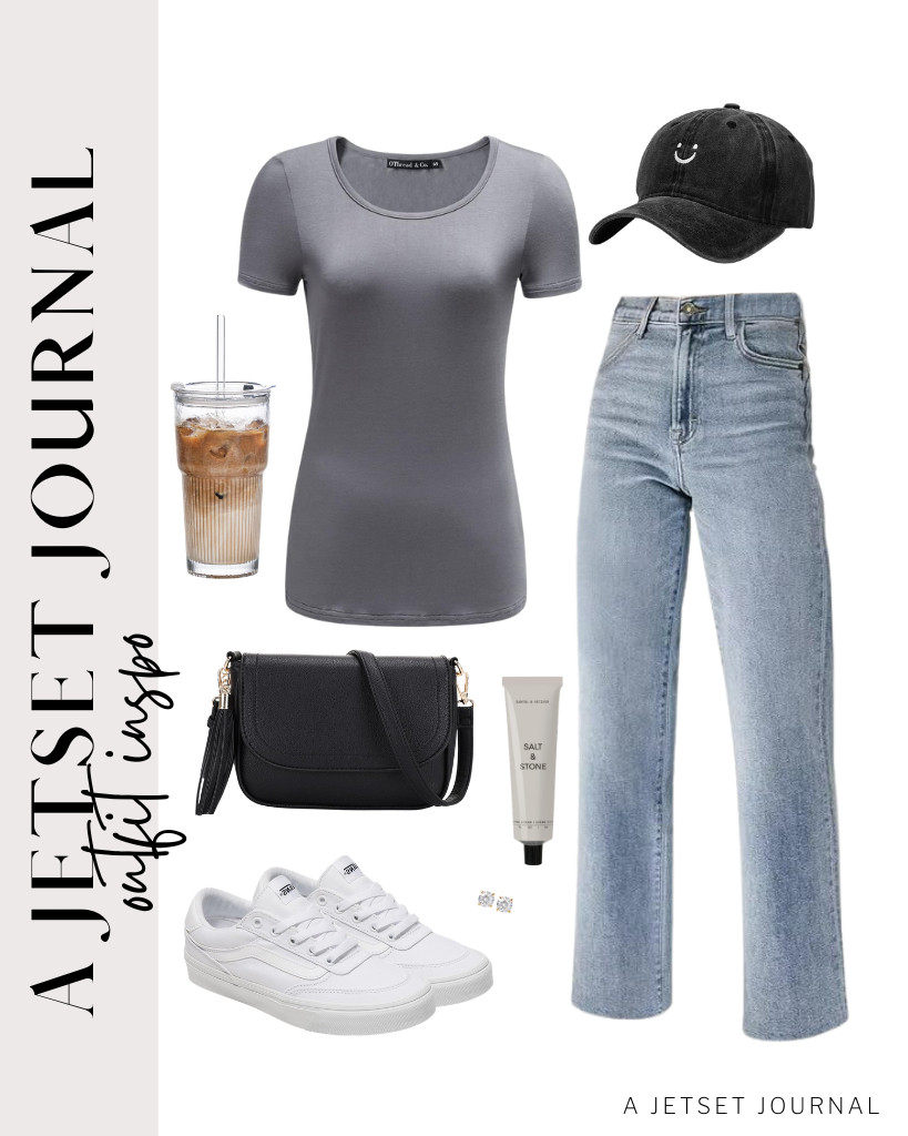 I love wearing this 47 Brand baseball cap with a scoop-neck T-shirt and straight-leg jeans. For footwear, low-top Vans sneakers are my go-to. To complete the outfit, I can pair it with a small crossbody bag and these stud flat back earrings. 

 #LTKSeasonal #LTKSaleAlert #LTKTravel