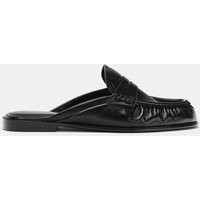 Zara - Gathered Mule Loafers - Black - 4 - Woman | Zara UK