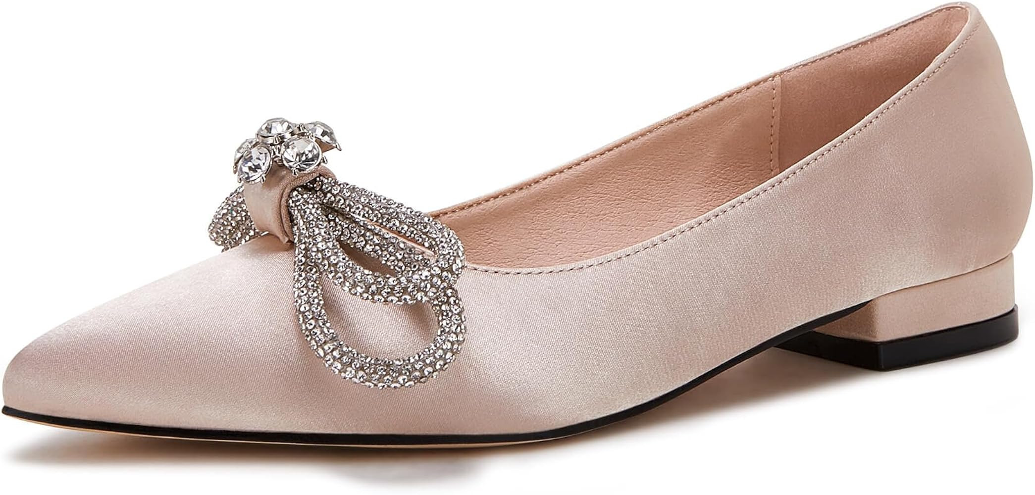 VETASTE Women's Ballet Flats Double Bow Pointed Toe Casual Comfortable Slip on Flat Ballerina Sho... | Amazon (US)