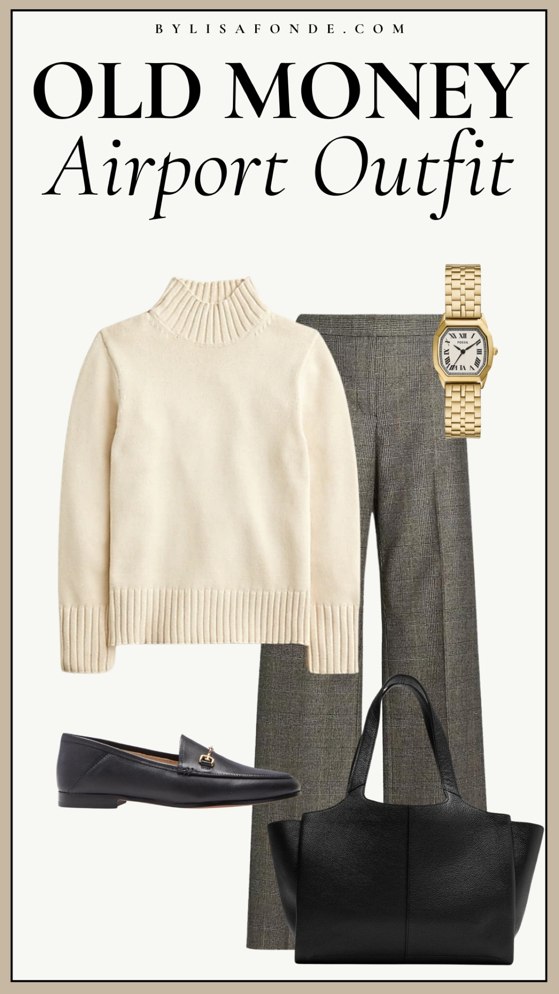 Old Money Aesthetic Airport Outfit