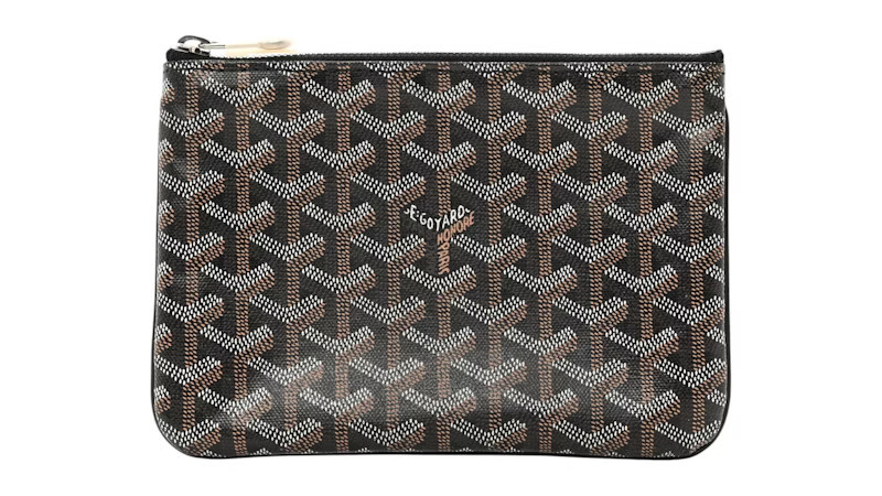 Women's Goyard Senat Pouch Goyardine PM in Black/Tan | StockX