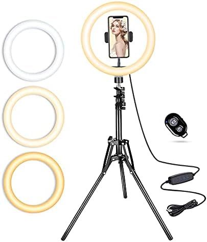 M MayJazz 10" Selfie Ring Light with 61.8" Extendable Alluminum Tripod Stand & Rotable Phone Hold... | Amazon (CA)
