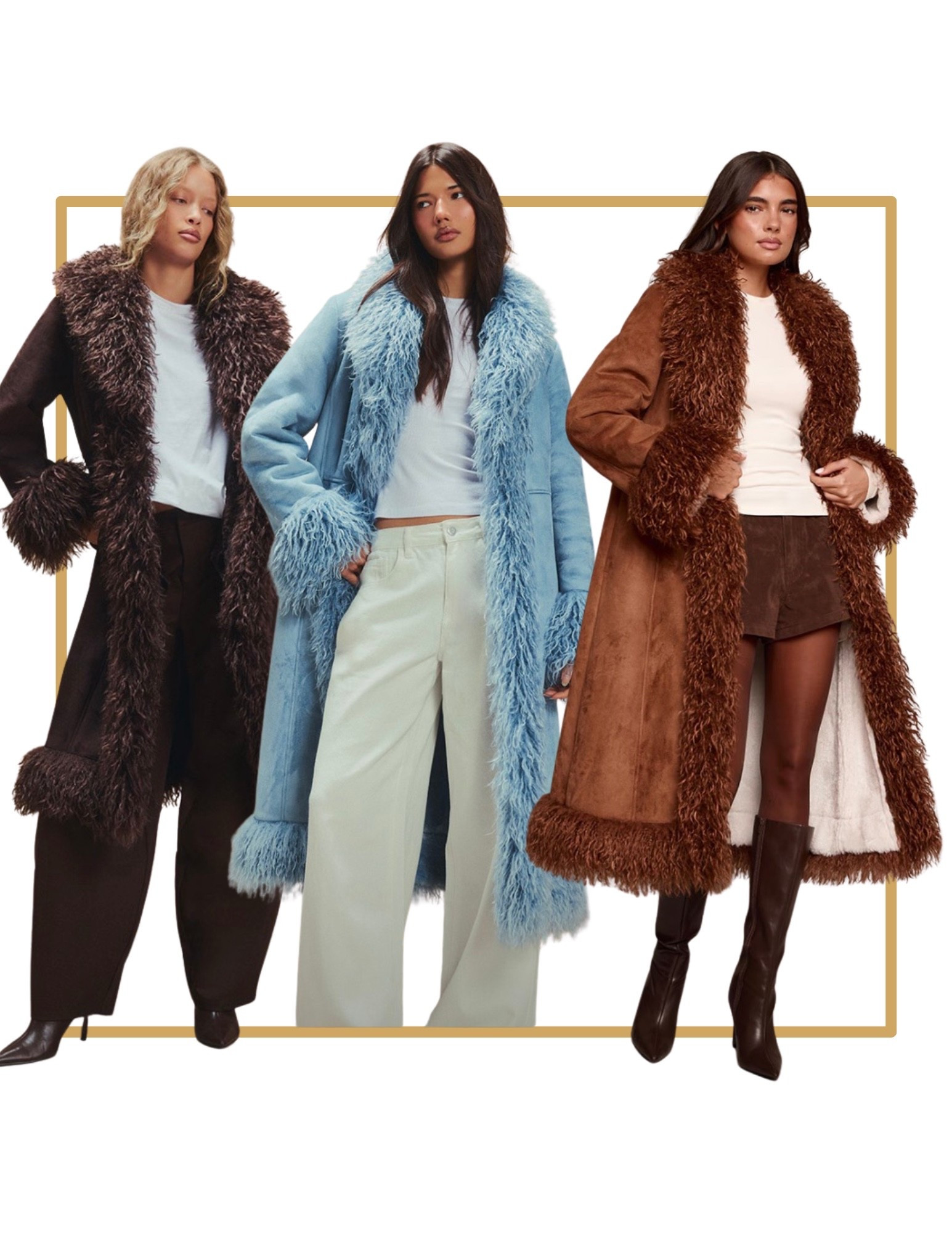 Faux fur cozy winter jacket. Chocolate brown faux fur coat. Burgundy faux fur jacket. Blue faux fur coat.

#LTKFindsUnder100 #LTKHoliday #LTKGiftGuide