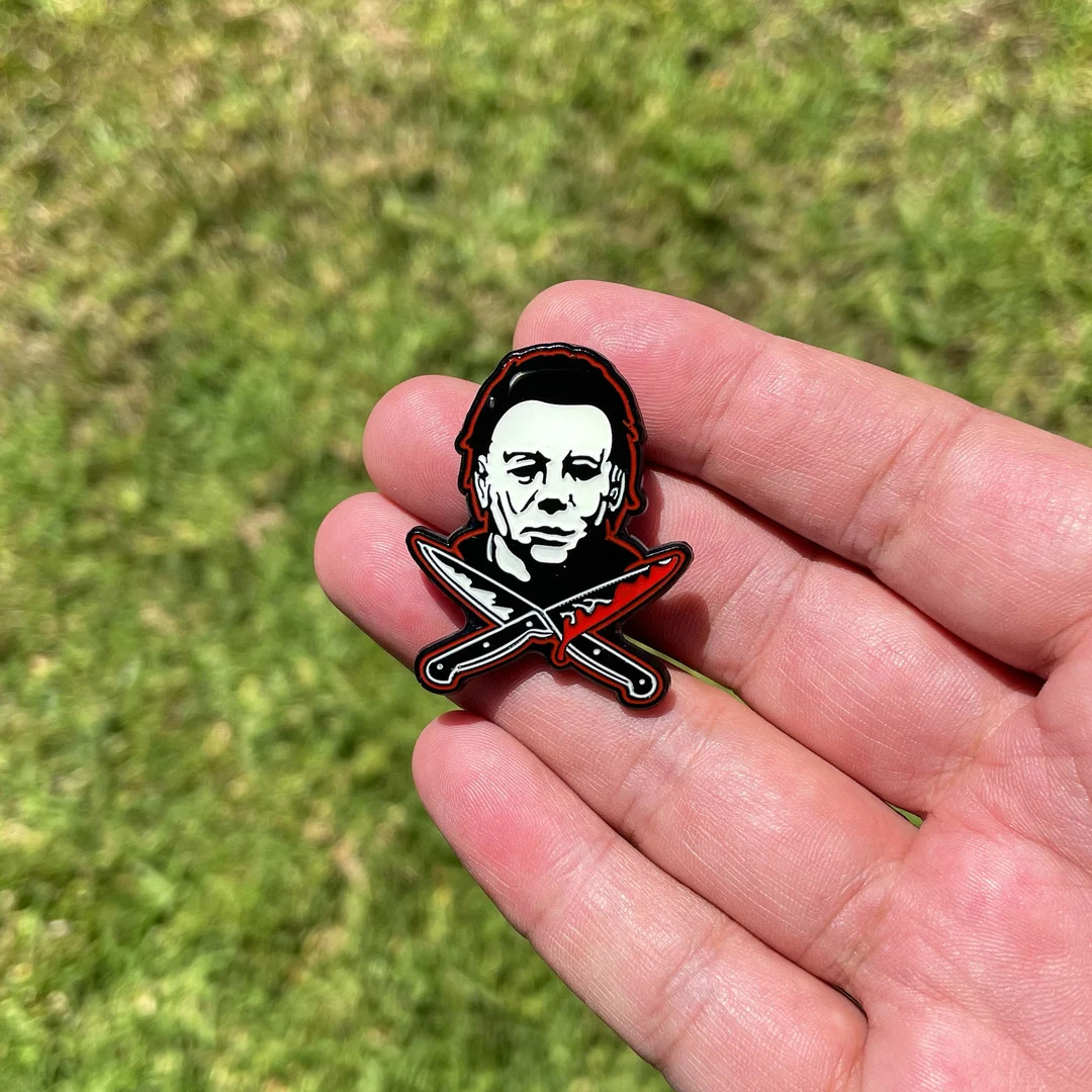 Michael Myers Glow in the Dark Mask Enamel Pin - Etsy | Etsy (US)