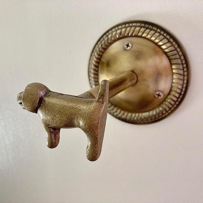 Animal Hook, Curtain Hold Back, Tie Back, Jewellery Hook, Antique Brass, Iron (Dog) | Amazon (US)