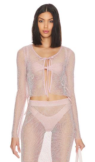 Bibiana Liquid Shine Top in Iridescent Pink | Revolve Clothing (Global)