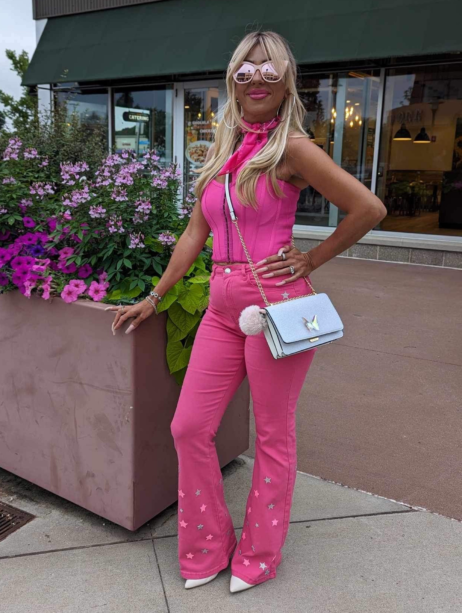 Felt like a real life Barbie Doll for the Barbie movie premier 💖  (jeans were customized by me) 

#barbiemovie #barbiegirl #barbiestyle #imabarbiegirl #barbiefashion #plt #prettylittlething #aldoshoes #expressyou #express

#LTKstyletip #LTKitbag #LTKshoecrush