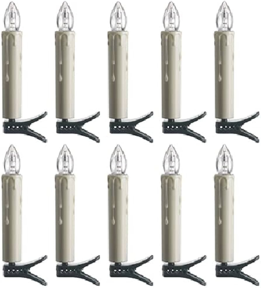 RAZ Imports L4240620 Clip-on Lighted Candles, 4.25-inch Height, Box of 10, Plastic and Foam | Amazon (US)