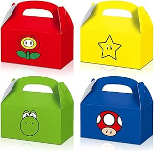 24 PCS Party Favor, Birthday Party Supplies, Party Gift Goody Treat Candy Boxes for Super Bros Ma... | Amazon (US)