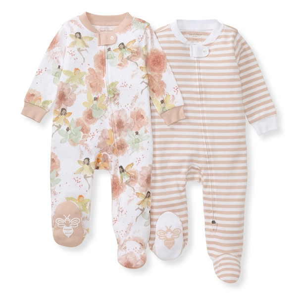 Fairy Floral Organic Baby Girl Pajamas - 2 Pack | Burts Bees Baby