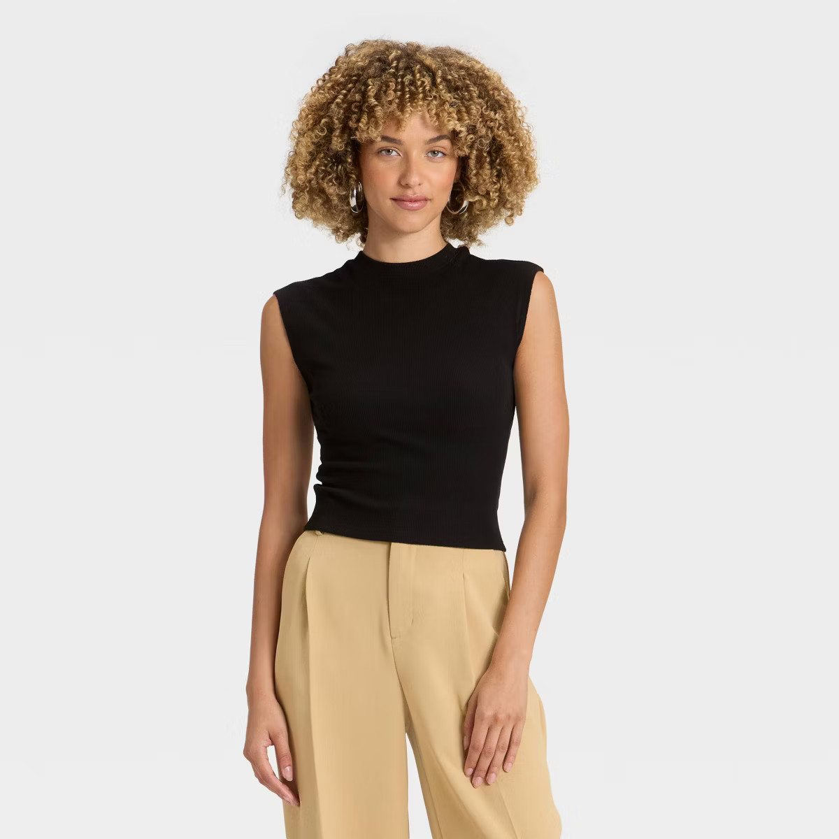 Women's Cap Sleeve Brushed Ribbed Muscle T-Shirt - A New Day™ | Target