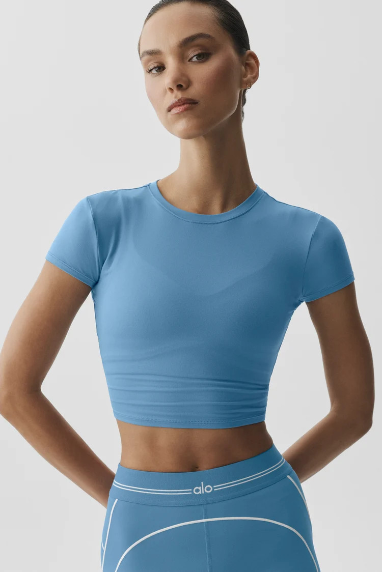 Alosoft Crop Finesse Short Sleeve | Alo Yoga