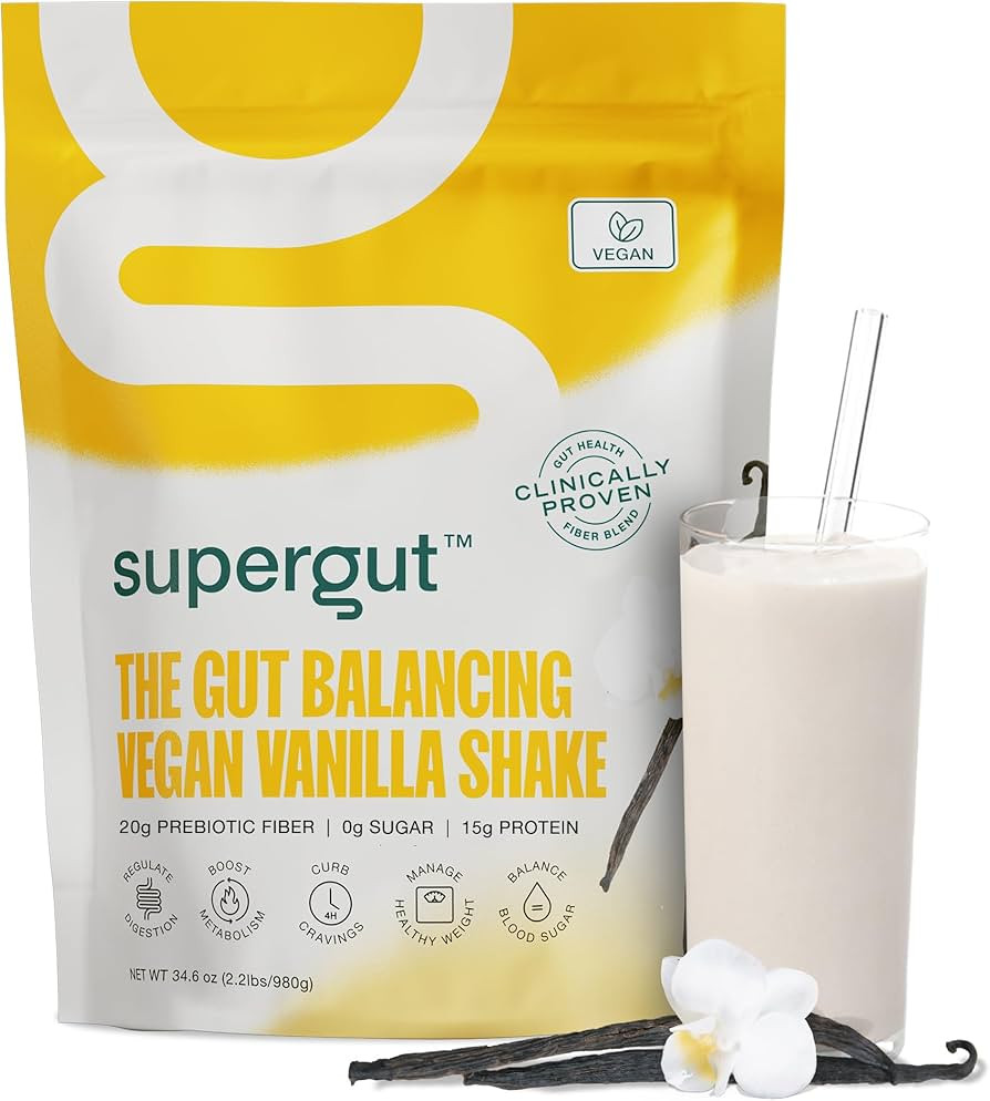 Supergut Prebiotic Shakes | Meal Replacement | Boost GLP-1 | High Protein and Fiber | No Added Su... | Amazon (US)