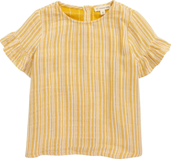 Tucker + Tate Kids' Ruffle Sleeve Cotton Blend Top | Nordstrom | Nordstrom