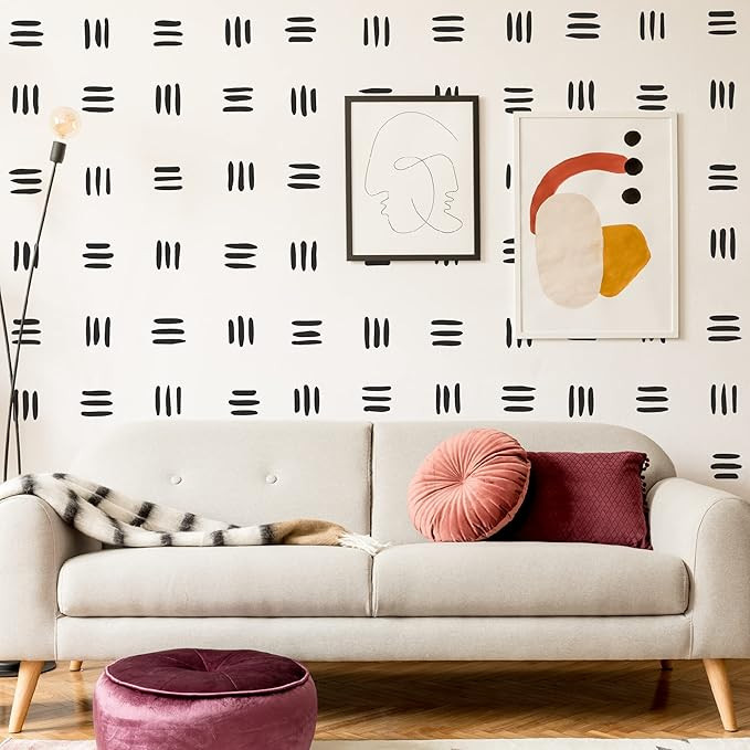 3 Lines Black Vinyl Wall Decals, Peel and Stick Modern Abstract Boho Wall Art Stickers Kids Nurse... | Amazon (US)