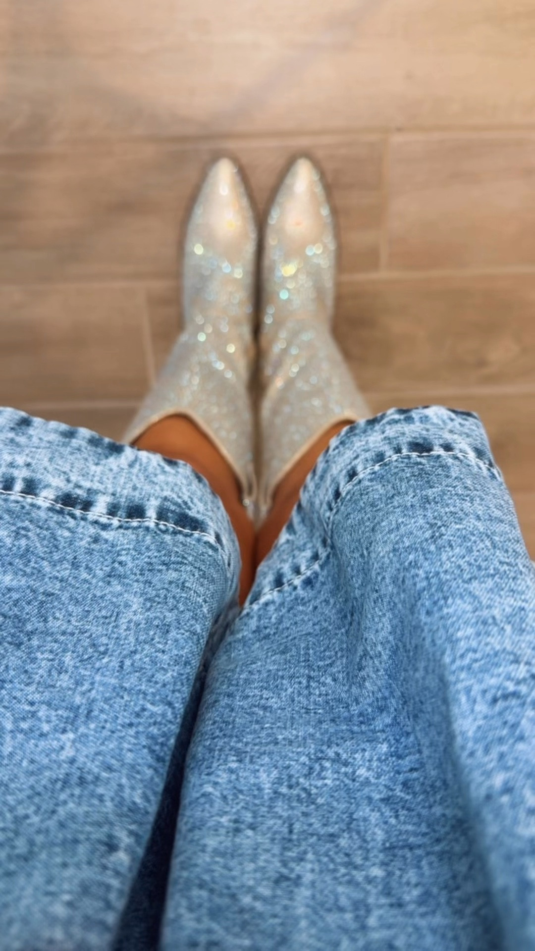 New boot goofin’ in these rhinestone cuties! In love with the bling & the denim combo. 🩵✨ @FashionJunkeeDotCom has the cutest fashion finds! 

Use code: CHRISTINA for 20% off your order

#FashionJunkeeDotCom #ad #rhinestones #OOTD 

#LTKSaleAlert #LTKShoeCrush #LTKStyleTip