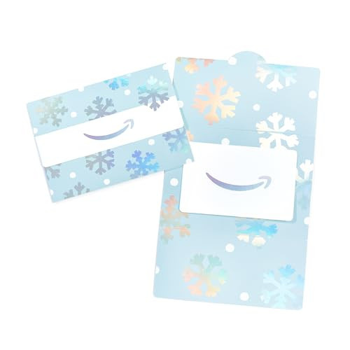Amazon Physical Gift Card in Mini Envelope - Glistening Snowflakes | Christmas | Amazon (US)
