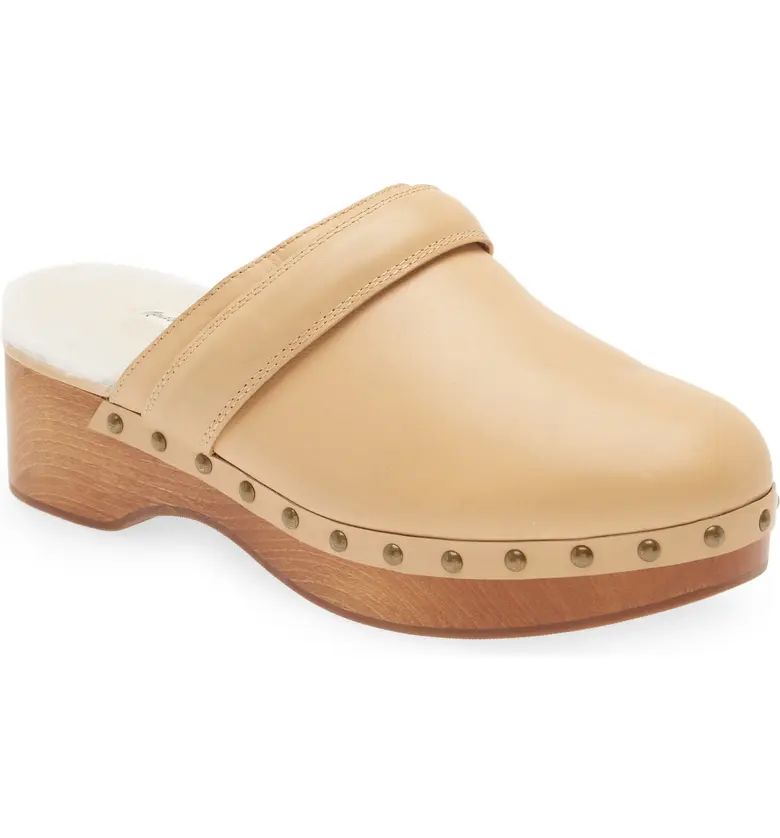 Madewell The Cecily Genuine Shearling Lined Clog | Nordstrom | Nordstrom