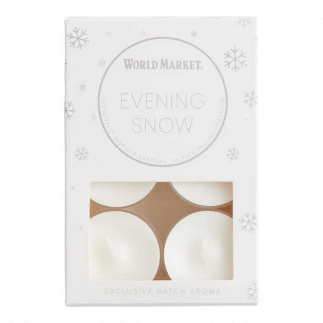 Pier Place Evening Snow Tealight Scented Candle 12 Pack | World Market