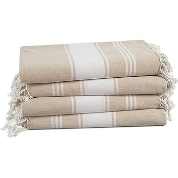 LANE LINEN Beach Towel 4 Pack, Oversized Beach Towels for Adults, Lightweight Travel Beach Towels... | Amazon (US)