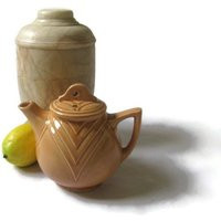 Teapot; Antique Teapot, Vintage Art Deco Dinnerware Early California Peach Pottery Teapot | Etsy (US)