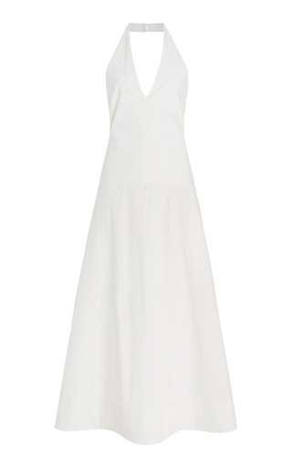 Halter Cotton-Blend Midi Dress | Moda Operandi (Global)