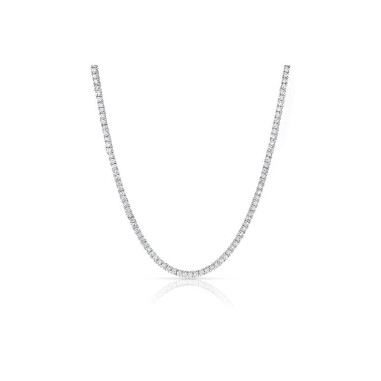 Cate & Chloe Kaylee 18k White Gold Plated Tennis Necklace with Simulated Crystals Gift for Women | Walmart (US)
