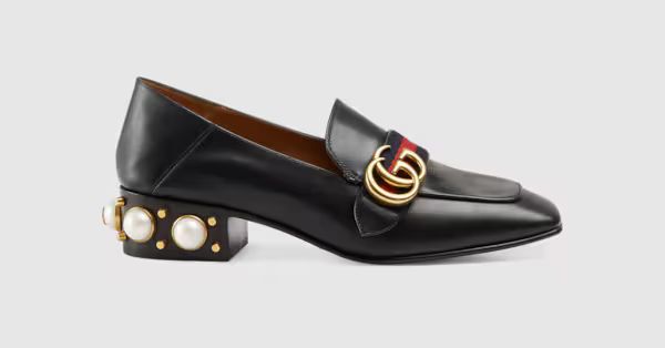 Gucci Leather mid-heel loafer | Gucci (US)