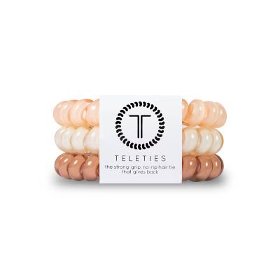 TELETIES For the Love of Nudes Large Hair Ties - 3pc - Beige | Target