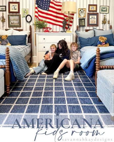 Creating this room with my kids has been one of my all time favorite projects #loloirugs #potterybarnkids #chrislovesjulia #wayfair #beddys #american #kidsroom 

#LTKhome #LTKfindsunder50 #LTKstyletip