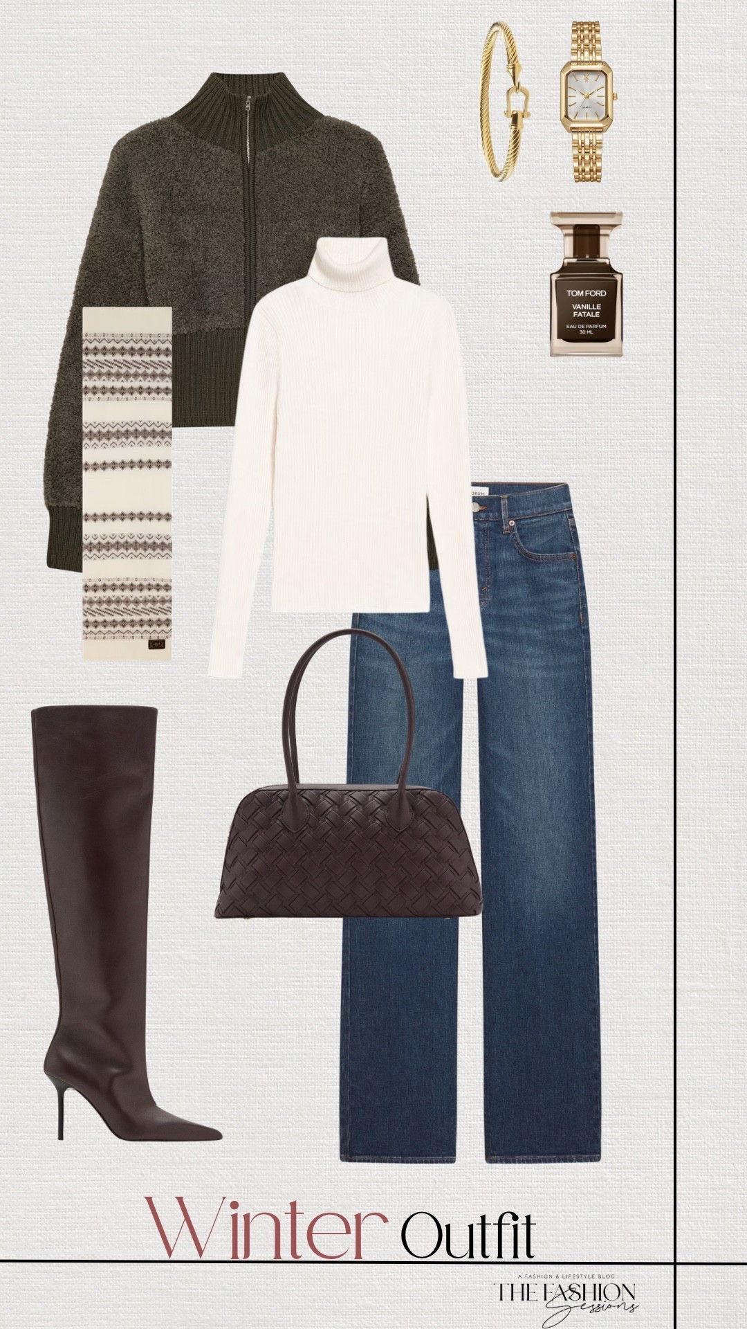 Winter Outfit | Olive Coat | Long Sleeve Turtleneck | Knee High Boots | Quilted Bag | 

#LTKSeasonal #LTKHoliday