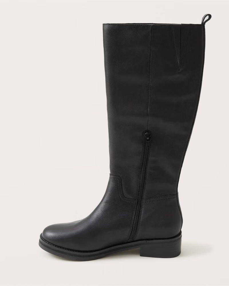 Women's Agra Tall Leather Boots | Women's Shoes | Abercrombie.com | Abercrombie & Fitch (US)